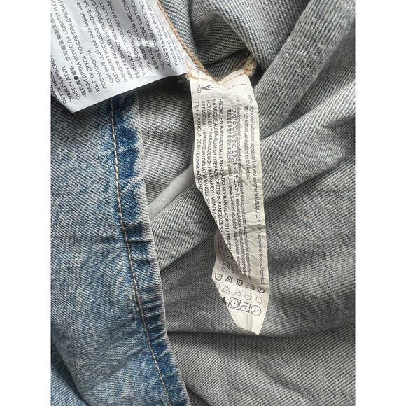 ZARA TRF Strapless Pleated Denim Mini Dress XL NWT | Y2K Corset Tube Style - Picture 11 of 14